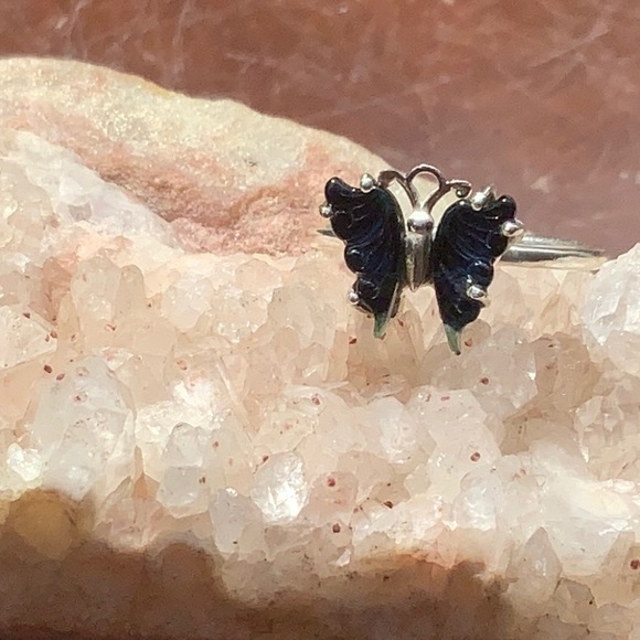 HAND CARVED PARAIBA BLUE TOURMALINE 925 STERLING SILVER RING SIZE 8